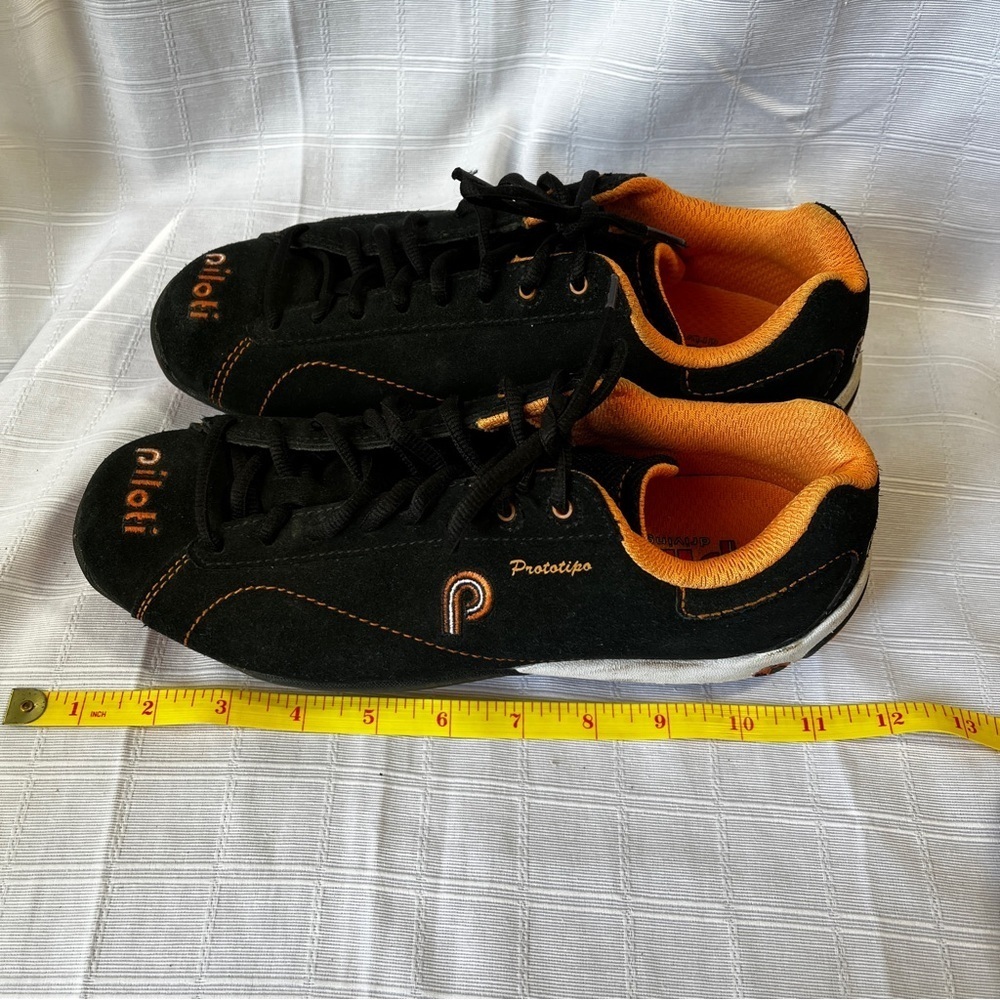 Piloti Prototipo Black and Orange Suede Driving Shoes Men's 6.5 Racecar Quality - Picture 11 of 13